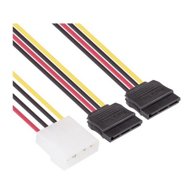 Power Cable Molex 4-Pin to 2x SATA 15cm