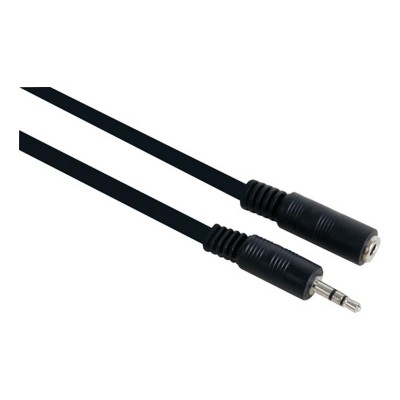 Cable Velleman Jack 3.5mm (M/F) 3m Black (AVW038)