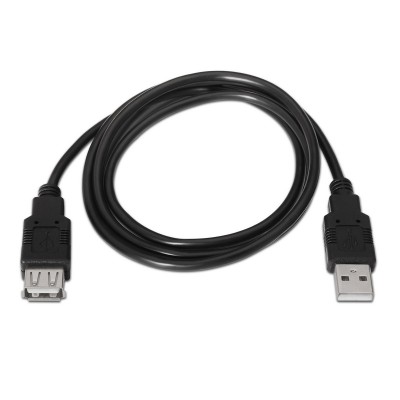 Extension Cable Aisens USB 2.0 (M/F) 1.8m Black (A101-0016)