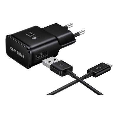 Fast Charge Charger Samsung Tipo C Black (EP-TA200EBE+EP-DG970BBE)