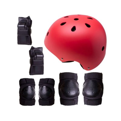 Conjunto de Protección p/Patins, Skate, Bicicleta Tamanho M Rojo