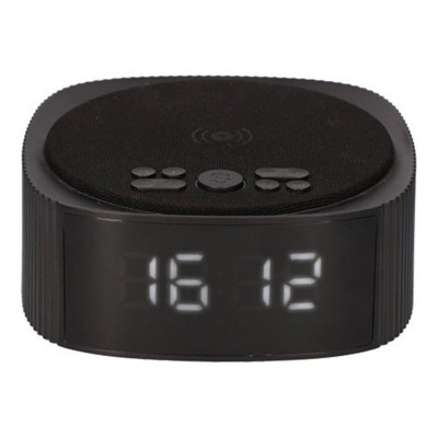 Radio Alarm Clock with Wireless Charger 10W KSIX Alarm Clock Black