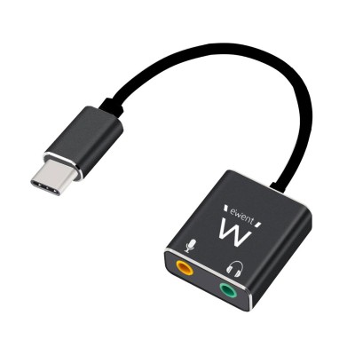 Placa de Som Ewent EC1645 USB-C Preta