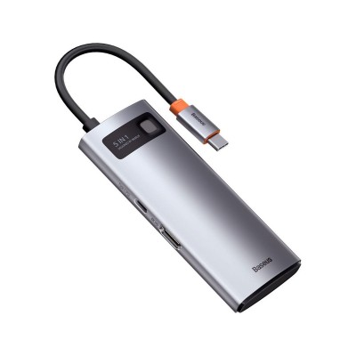 Hub Baseus Metal Gleam USB-C to USB 3.2/USB-C/HDMI Grey