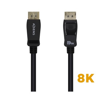 Displayport Cable Aisens 8k 0.5m Black (A149-0430)