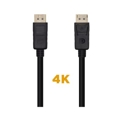 Cable Displayport Aisens 4K 1m Black (A124-0455)