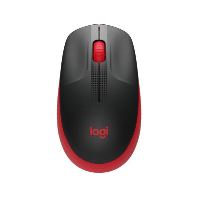 Logitech M190 Full-Size Wireless 1000DPI Mouse Rojo