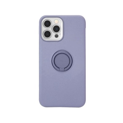 Premium Silicone with Ring Cover Apple iPhone 13 Pro Purple