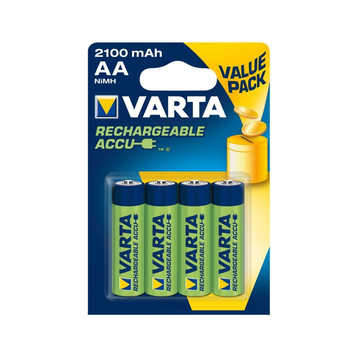 Pilas recargables Varta Pack 4 AA HR6