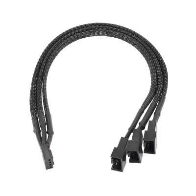 Fan Cable Akyga AK-CA-65 4-Pin PWM to 2x 4-Pin and 1x 3-Pin Black