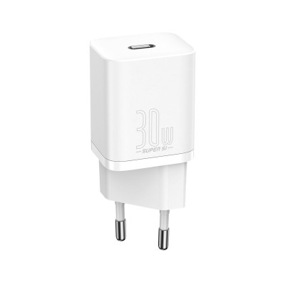 Power Adapter Baseus Super Si Fast Charge USB-C 30W White