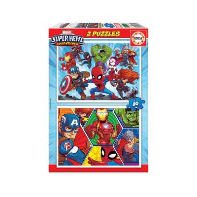 Puzzle Educa Super Heroes 2x 20 Pieces