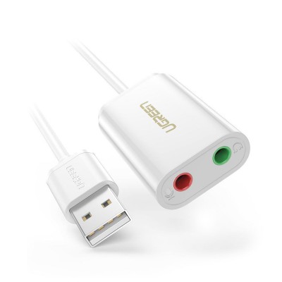 External Sound Card Ugreen USB 15cm White