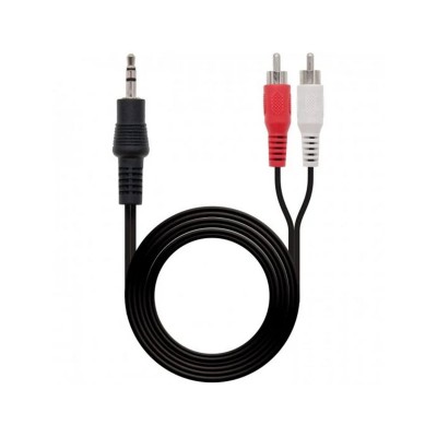 Audio Cable Nanocable Jack 3.5mm 2x RCA (M/M) 1.5m Black
