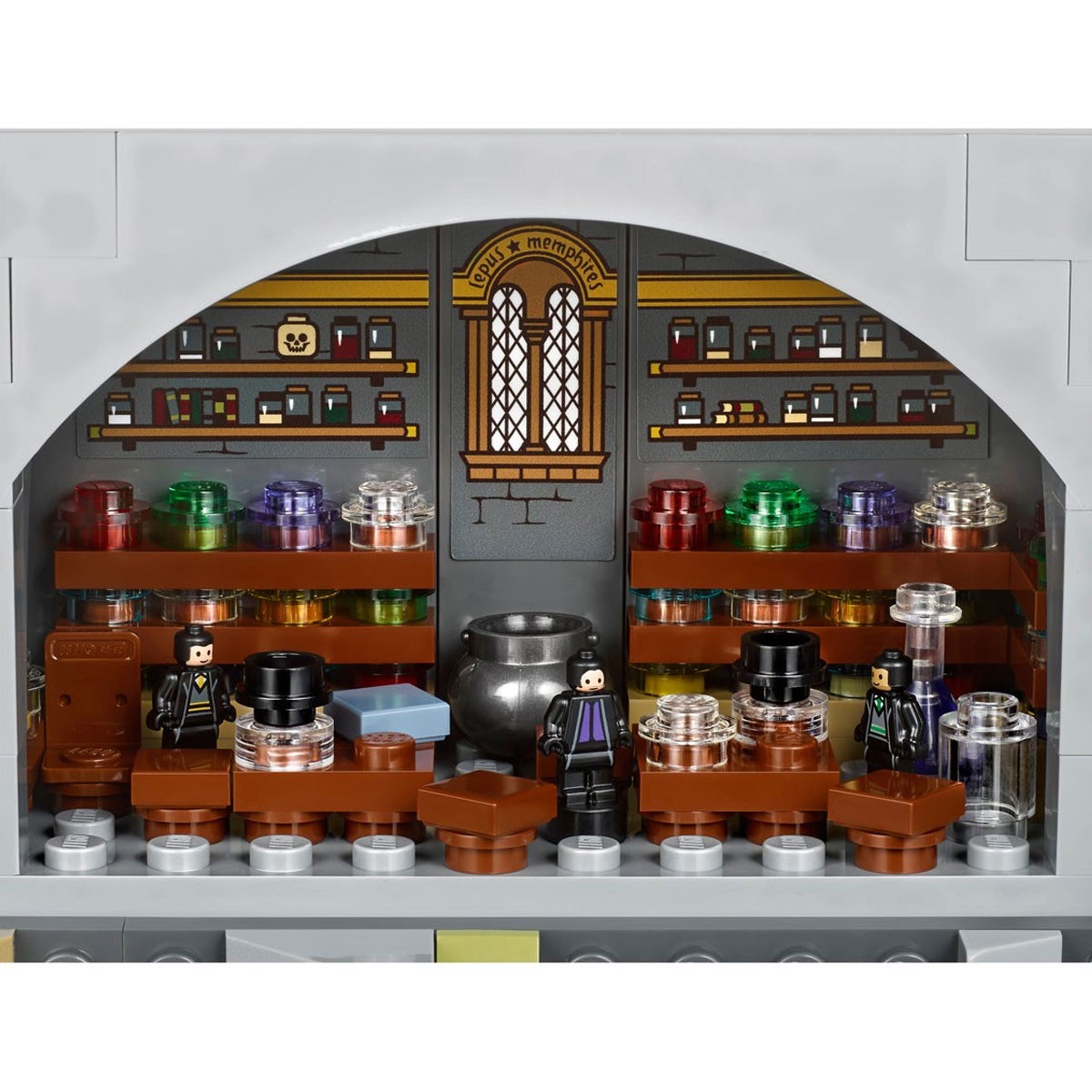 Comparando a microescala LEGO Harry Potter Hogwarts castelos