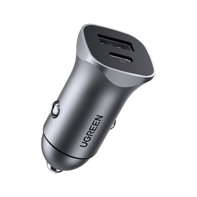 Lighter Charger Ugreen Dual Fast Charge 18W Silver