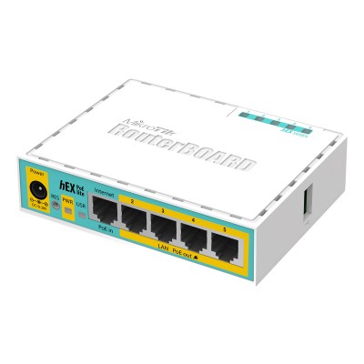 Router MikroTik hEX PoE lite White (RB750UPr2)