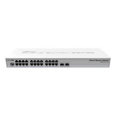 Switch MikroTik 24 Portas Gigabit Ethernet PoE Branco (CRS326-24G-2S+RM)