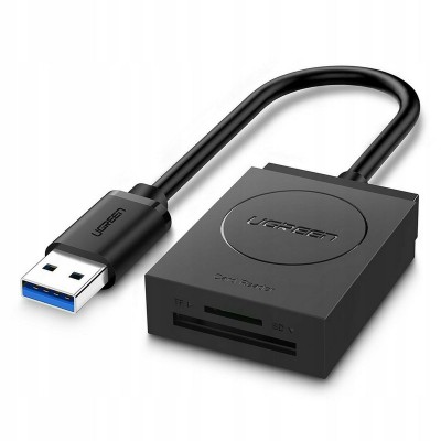 Leitor de Cartões Ugreen CR127 USB 3.0 para SD/Micro SD Preto