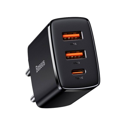 Power Adapter Baseus Compact Fast Charge USB-C 30W Black