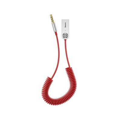 Adapter Baseus USB - AUX Bluetooth 5.0 Red (CABA01-09)