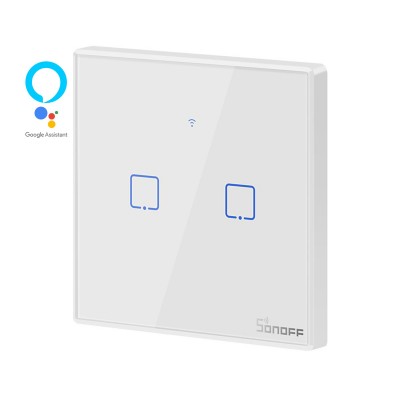 Smart Switch Sonoff T1EU2C-TX Smart Wi-Fi + RF White