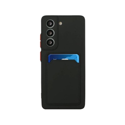 Silicone Cover Wallet Original Samsung Galaxy S21 FE Black