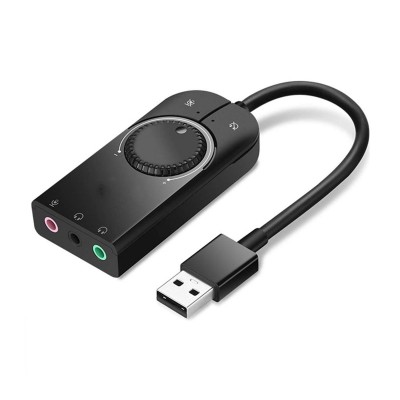 External Sound Card Ugreen CM129 USB 15cm Black