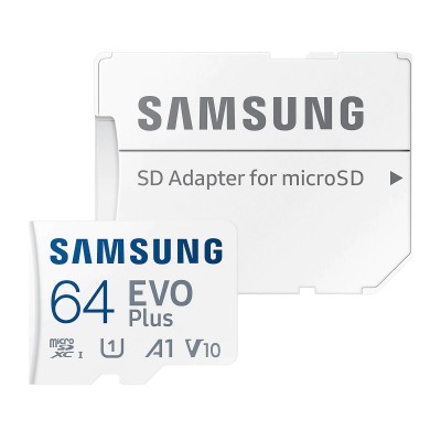 Cartão Memória Samsung EVO Plus C10 MicroSD 64GB