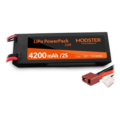 Bateria Modster LiPo Pack 2S 7.4V 4200 mAh 35C (MD10176)