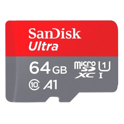 Cartão Memória SanDisk Ultra C10 microSD XC 64GB Preto