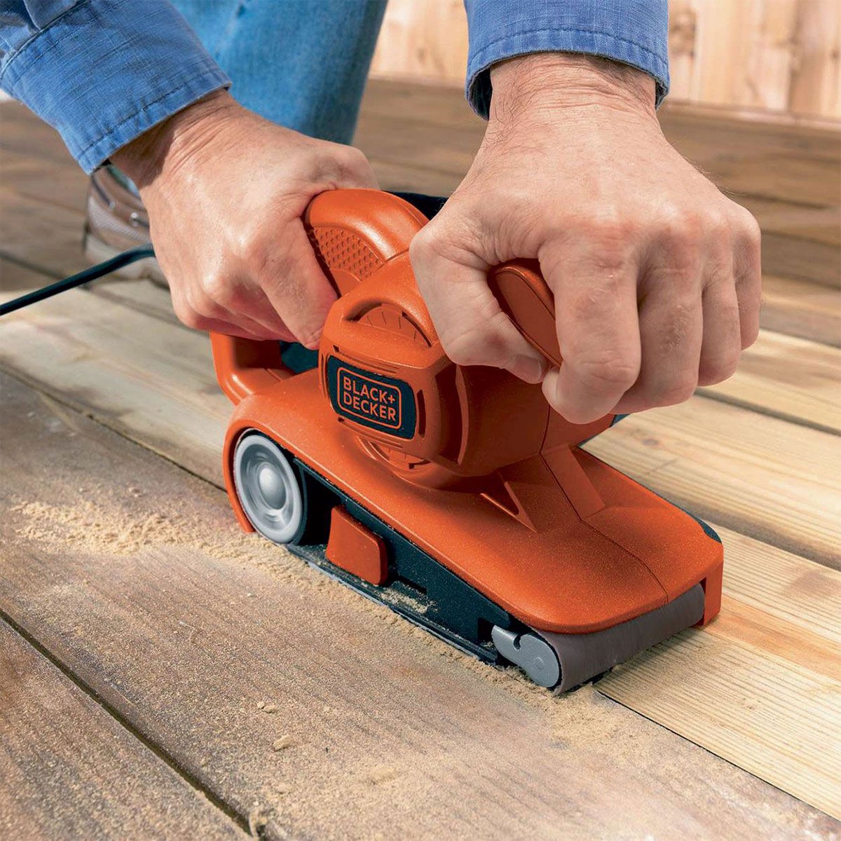 Electric Belt Sander Black & Decker KA86QS 720W Orange
