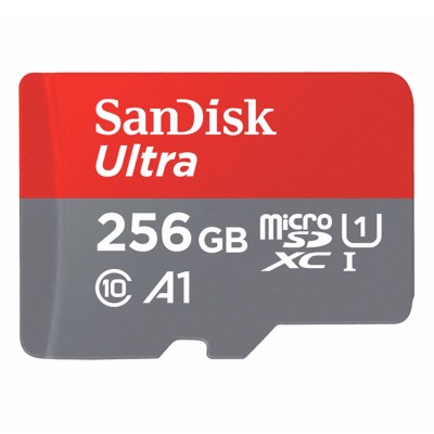 Cartão Memória SanDisk Ultra C10 microSDXC A1 256GB c/Adaptador