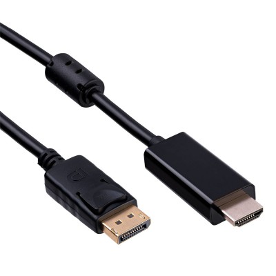 Cable Akyga 1.8M DisplayPort - HDMI Black (AK-AV-05)