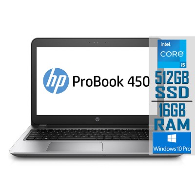 Laptop HP ProBook 450 G4 15" i5-7200U SSD 512GB/16GB Refurbished
