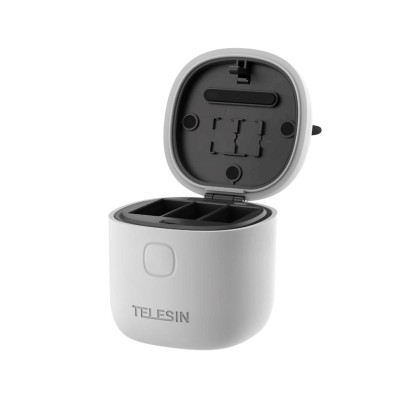 Triple battery charger Telesin Allin Box GoPro Hero 9 / Hero 10 Grey