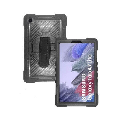 Anti-Shock Silicone Samsung Galaxy Tab A7 Lite Hand Strap Cover Black