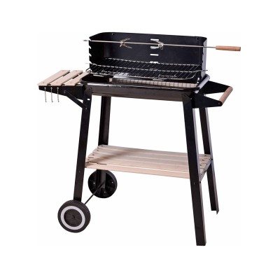 Charcoal Barbecue Carbon Rectangular 83 x 45.5 x 86.5 cm Black