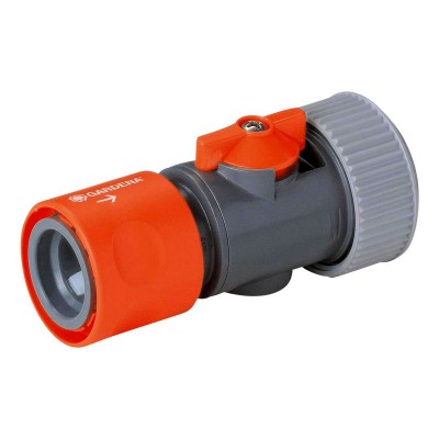 Hose Connector with Control Valve Gardena 19mm Orange/Grey (943-50)