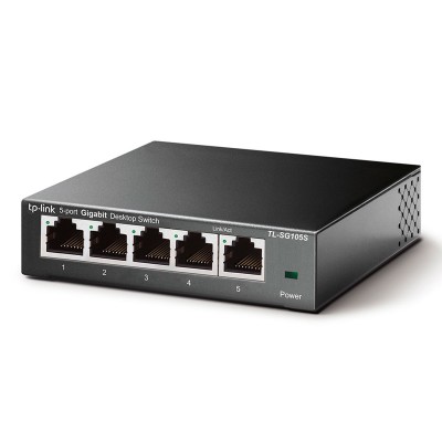 Switch TP-Link 5 Ports RJ-45 10/100/1000 Mbps Black (TL-SG105S)