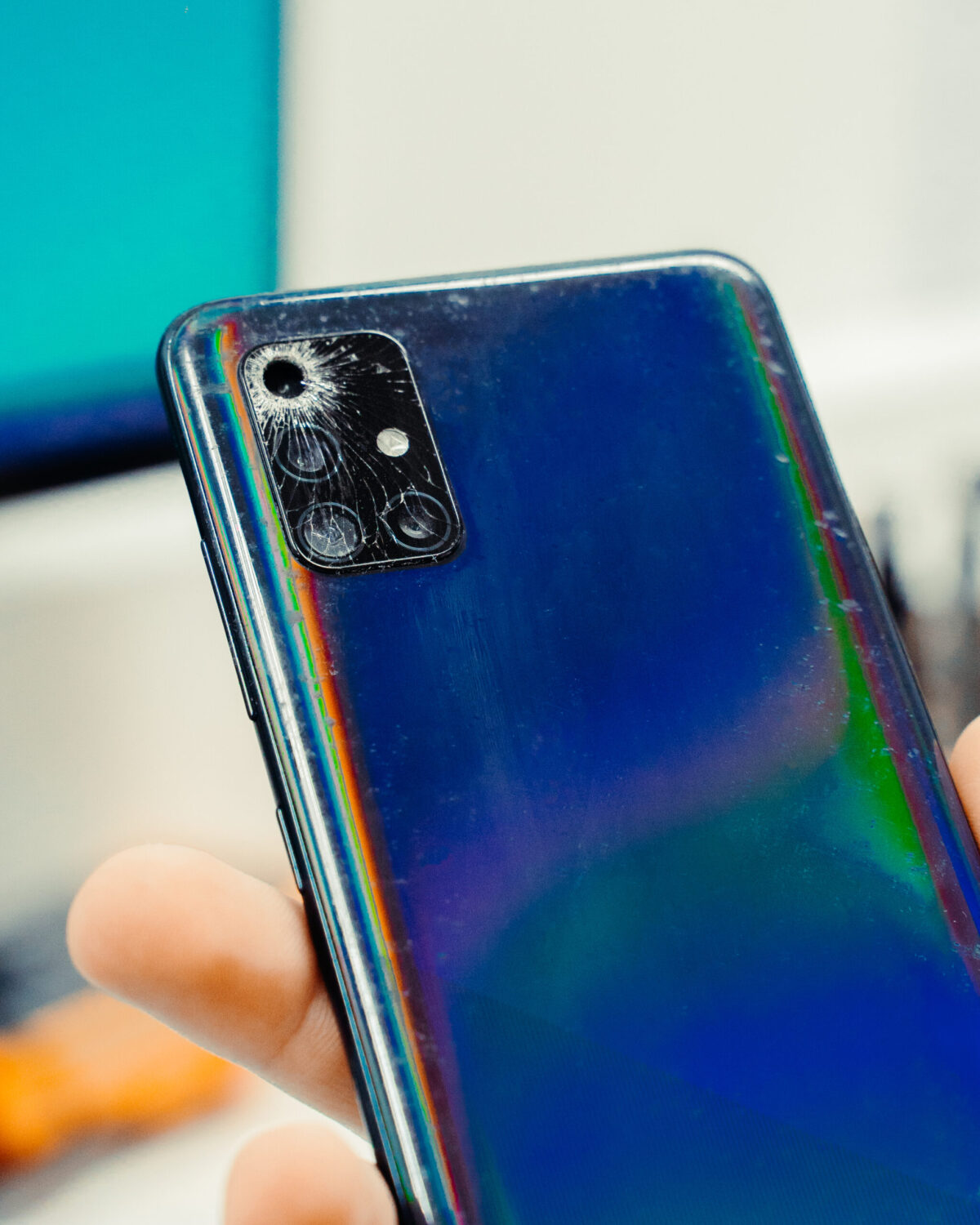 Samsung com a as câmaras partidas